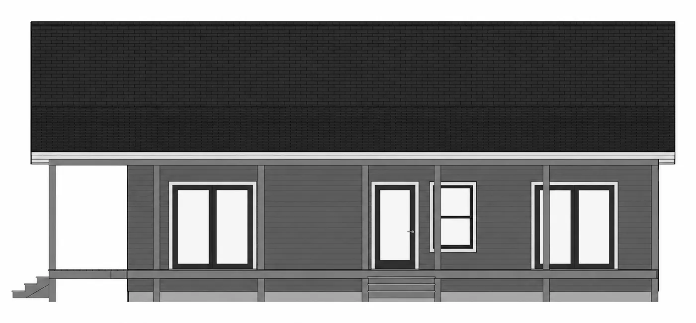 Front elevation drawing of a home in Cherokee County, NC financed with a VA One-Time Close loan, built by Crystal Davis