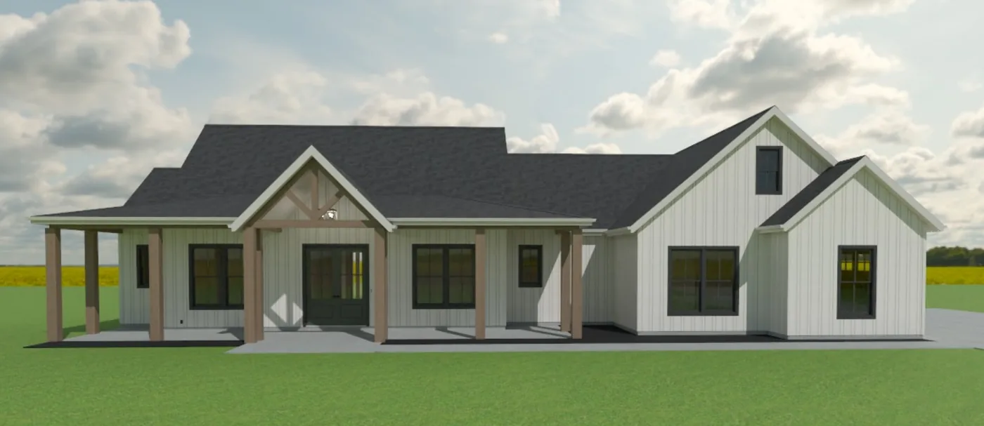 Rendering of a home in Greenville County, SC financed with a VA One-Time Close loan, built by Scott Wolf, Compass Construction